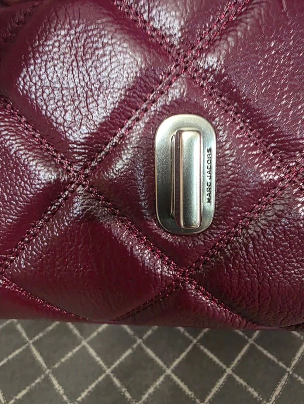 Marc Jacobs Quilted Leather Top-Handle Bag in Bordeaux